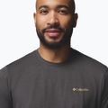 Herren-Shirt Columbia Parsons Point SS Back Graphic Tee black heather blocky banner button 5