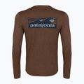 Longsleeve Herren Patagonia Cap Cool Daily Boardshort Logo LS berm brown - light berm brown x-dye 2