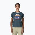 Damen-T-Shirt Patagonia Great Waves Ringer Tee summit blue