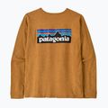 Damen-Longsleeve Patagonia P-6 Logo Responsibili-Tee LS dried mango 2