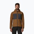 Herren-Trekkingsweatshirt Patagonia R2 TechFace Hoody deer brown
