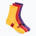 Socken HOKA Quarter Run Sock 3-Pack egg yolk/cerise/virtual violet