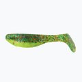 Relax Hoof 3 Laminierter Gummiköder 4 Stück. Chartreuse-Blau  Rot Glitter / Seide BLS3-L