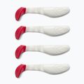 Gummiköder Relax Hoof 3 Tail 4 Stück weiß-rot BLS3-T