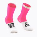 Fahrradsocken ASSOS GT C2 rosa-weiß P13.6.7.41.