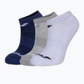BABOLAT Unsichtbare Tennissocken 3 Paar weiß/marine/grau 5UA1461
