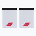 Handgelenk-Band Babolat Logo Jumbo Wristband 2 Stk. white/strike red