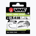 VMC Maggot methode leader loop haken mit widerhaken + schnur 10 stück schwarz nickel 703810