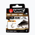 VMC Karp Gold methode Vorfachschlaufe Haken mit Widerhaken + Leine 10 Stück gold 271102