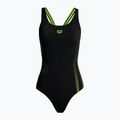 Einteiliger Badeanzug Damen arena Shadow One Piece schwarz-grün 88/56