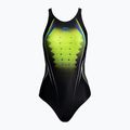 Einteiliger Badeanzug Damen arena One Placed Print One Piece schwarz-gelb 1191