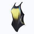 Einteiliger Badeanzug Damen arena One Placed Print One Piece schwarz-gelb 1191 4