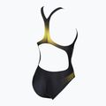 Einteiliger Badeanzug Damen arena One Placed Print One Piece schwarz-gelb 1191 5