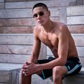 Herren Badehose arena Icons Team Stripe Bermuda Logo schwarz 5652/518 10