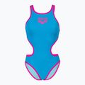 Einteiliger Damen-Badeanzug arena One Biglogo One Piece türkis/fluo pink