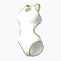 Damen-Einteiler Badeanzug Arena One Biglogo One Piece white/gold 3