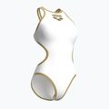 Damen-Einteiler Badeanzug Arena One Biglogo One Piece white/gold 4
