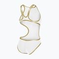 Damen-Einteiler Badeanzug Arena One Biglogo One Piece white/gold 5