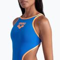 Badeanzug Damen arena One Biglogo One Piece blue river/fluo orange 4