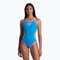 Einteiliger Badeanzug arena One Double Cross Back One Piece türkis/fluo pink/soft green für Damen 6