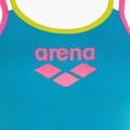 Einteiliger Badeanzug arena One Double Cross Back One Piece türkis/fluo pink/soft green für Damen 3