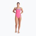 Damen einteiliger Badeanzug arena Lace Back Solid schockierend rosa/blauen Fluss 2