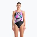 Badeanzug Damen arena Imaginary Swim Pro Back black/shocking pink/multi 5