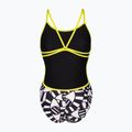 Badeanzug Damen arena Open Your Eyes Lace Back black multi/soft green 2