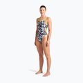 Badeanzug Damen arena Open Your Eyes Lace Back black multi/soft green 6