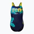 Badeanzug Kinder arena Light Tricks Swim Pro Back navy/soft green/multi