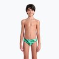 Schwimmslips Kinder arena Foam Swim Briefs black/soft green multi 5