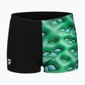 Schwimm-Boxershorts Kinder arena Foam Swim Short black/soft green multi