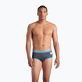Herren-Schwimmboxer arena One Low Waist Short Big Logo asphalt/türkis