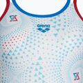 Einteiliger Damen-Badeanzug arena One Fireflow Double Cross rot/blau river/weiß multi 3