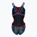 Einteiliger Badeanzug arena One Fireflow Double Cross blau river/rot/schwarz multi 2