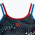 Einteiliger Badeanzug arena One Fireflow Double Cross blau river/rot/schwarz multi 3
