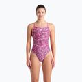 Badeanzug Damen arena Pink Dahlia Lace Back shocking pink/multi