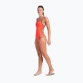 Einteiliger Damen-Badeanzug arena Lace Back Solid bright coral/plum 2
