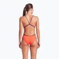 Einteiliger Damen-Badeanzug arena Lace Back Solid bright coral/plum 3