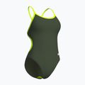 Einteiliger Damen-Badeanzug arena Lace Back Solid dark sage/artic lime 3