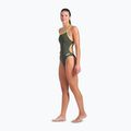 Einteiliger Damen-Badeanzug arena Lace Back Solid dark sage/artic lime 6
