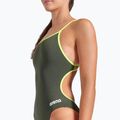 Einteiliger Damen-Badeanzug arena Lace Back Solid dark sage/artic lime 8