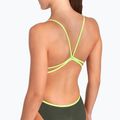 Einteiliger Damen-Badeanzug arena Lace Back Solid dark sage/artic lime 9