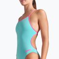 Einteiliger Badeanzug arena Lace Back Solid water/shocking pink 4