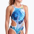 Einteiliger Damen-Badeanzug arena One Print Tech Back schwarz multi/weiß 8