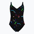 Einteiliger Damen-Badeanzug arena Abyss U Back multi schwarz/schwarz