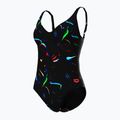 Einteiliger Damen-Badeanzug arena Abyss U Back multi schwarz/schwarz 4