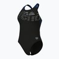 Badeanzug Damen arena Flowing V Back black/navy 4