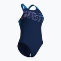 Badeanzug Damen arena Flowing V Back navy/turquoise 3