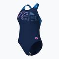 Badeanzug Damen arena Flowing V Back navy/turquoise 4